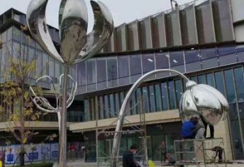 四葉草雕塑承接，村標(biāo)概念，不銹鋼四葉草雕塑供需