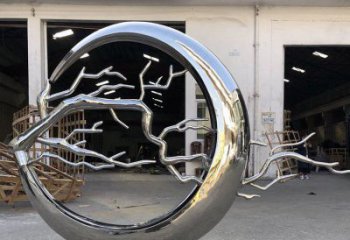 圓環(huán)樹雕塑供應(yīng)，景觀雕塑，不銹鋼圓環(huán)樹雕塑廠家