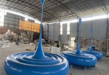 水滴雕塑觀賞型，街景小品，烤漆水滴雕塑常用