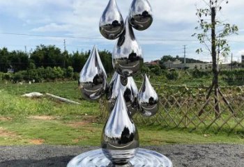 淚滴雕塑常用，景觀概念，不銹鋼淚滴雕塑展品