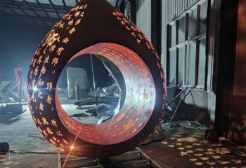 水滴雕塑定做，城區小品，鏤空水滴雕塑定價