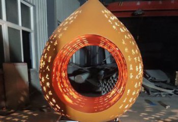 水滴雕塑供給，美陳雕塑，鏤空水滴雕塑廠家