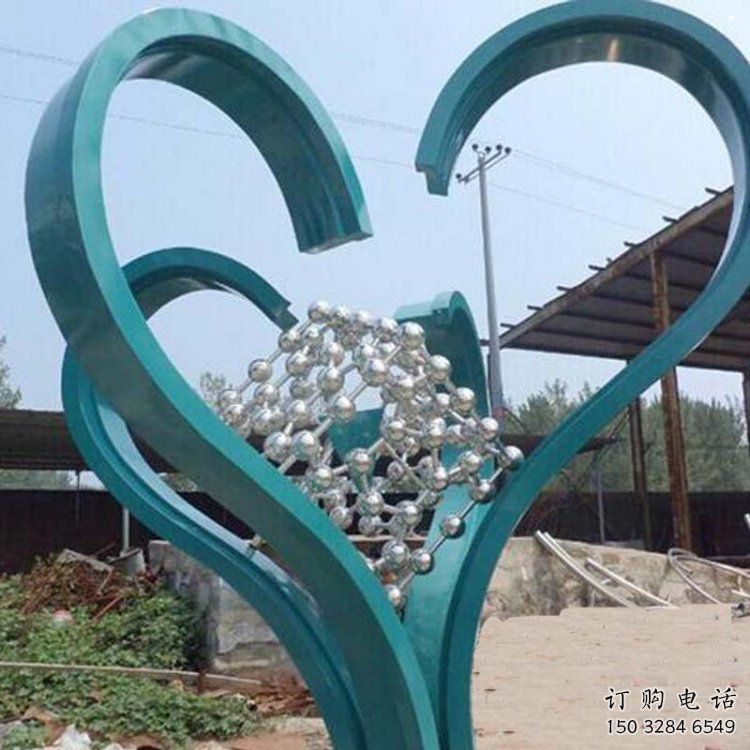 景區心形雕塑供給，愛情雕塑，鏡面心形雕塑廠家供求