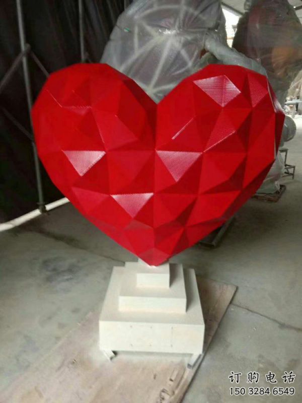 心形球雕塑標(biāo)準(zhǔn)，彩鋼制作，景觀烤漆心形球雕塑優(yōu)價(jià)