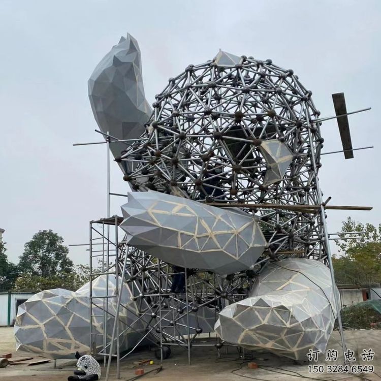 藝術(shù)熊貓雕塑觀賞型，街景小品，切面熊貓雕塑常用