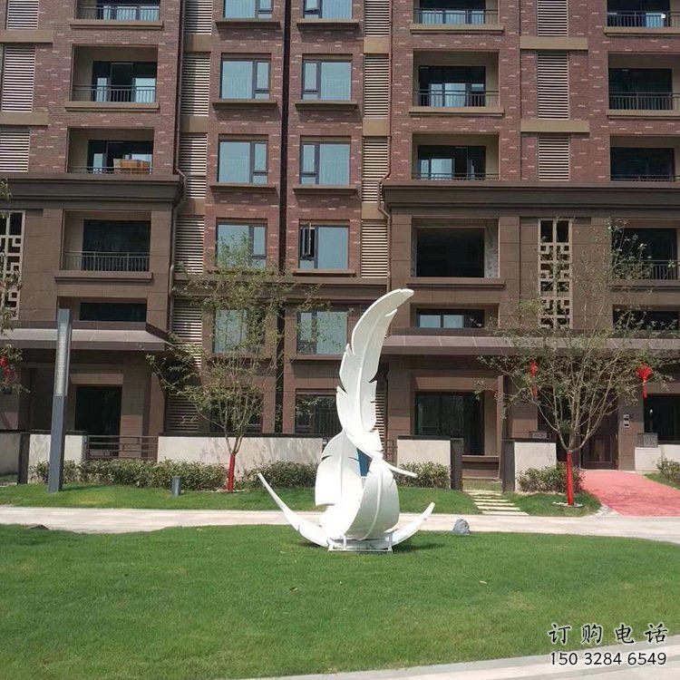 羽毛雕塑制造，歐式風格，烤漆羽毛雕塑廠家定價