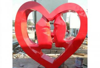 愛心雕塑供需，透雕系列，不銹鋼愛心雕塑制造商