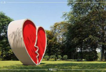 愛心雕塑服務商，景觀雕塑，不銹鋼愛心雕塑廠家選定