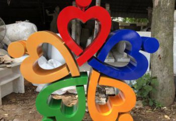 廣場心心相印雕塑