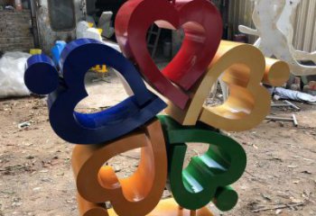 商業街心心相印雕塑