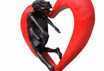 大門(mén)口心形人物雕塑