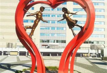 商業街心形人物雕塑