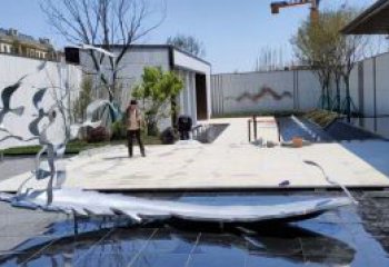 景觀羽毛雕塑供需，廣場雕塑，園林鏡面羽毛雕塑定制