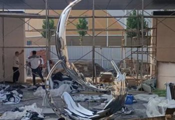 景觀羽毛雕塑精選，陸地?cái)[件，公園鏡面羽毛雕塑精品