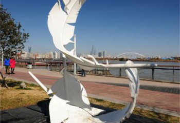 羽毛雕塑選用，小區(qū)擺件，大型烤漆羽毛雕塑公司