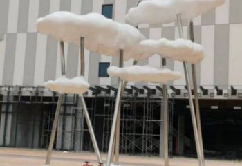 云朵雕塑指用，景觀雕塑，藝術鏤空云朵雕塑點擊