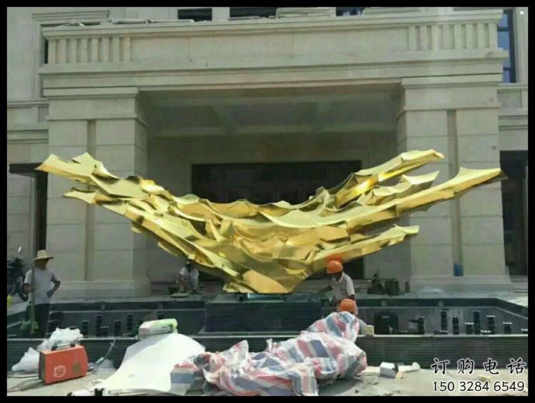 廣場絲帶雕塑供求，露天雕塑，不銹鋼絲帶雕塑標準