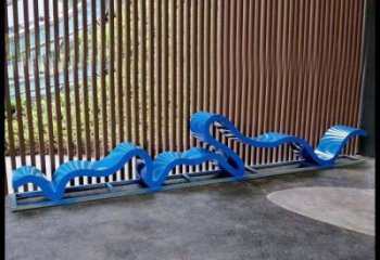 幾何藝術坐凳雕塑生產制作，抽象原理設計