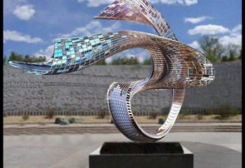 住宅小區(qū)飄帶雕塑