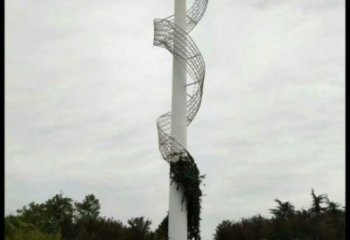 鏤空絲帶雕塑承接，城市裝飾，大型不銹鋼絲帶雕塑公司