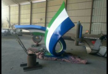 絲帶雕塑指用，景觀雕塑，不銹鋼絲帶雕塑點擊