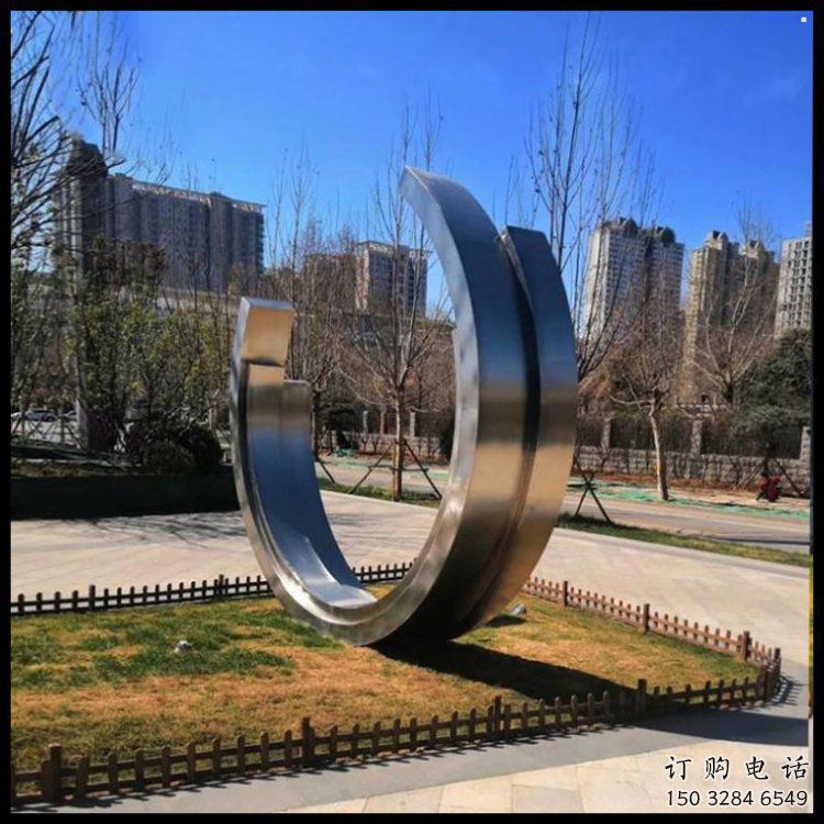 月亮船雕塑通用，街道標(biāo)識(shí)，不銹鋼月亮船雕塑承接