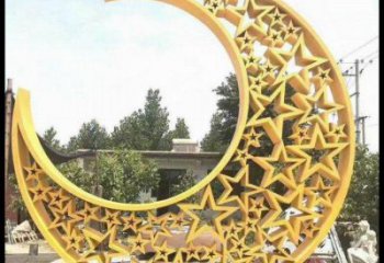 大型月亮雕塑常用，戶外擺放，不銹鋼月亮雕塑專(zhuān)供廠家