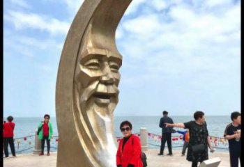 酒店月亮雕塑，鍍金歐式雕塑，仿古擺件