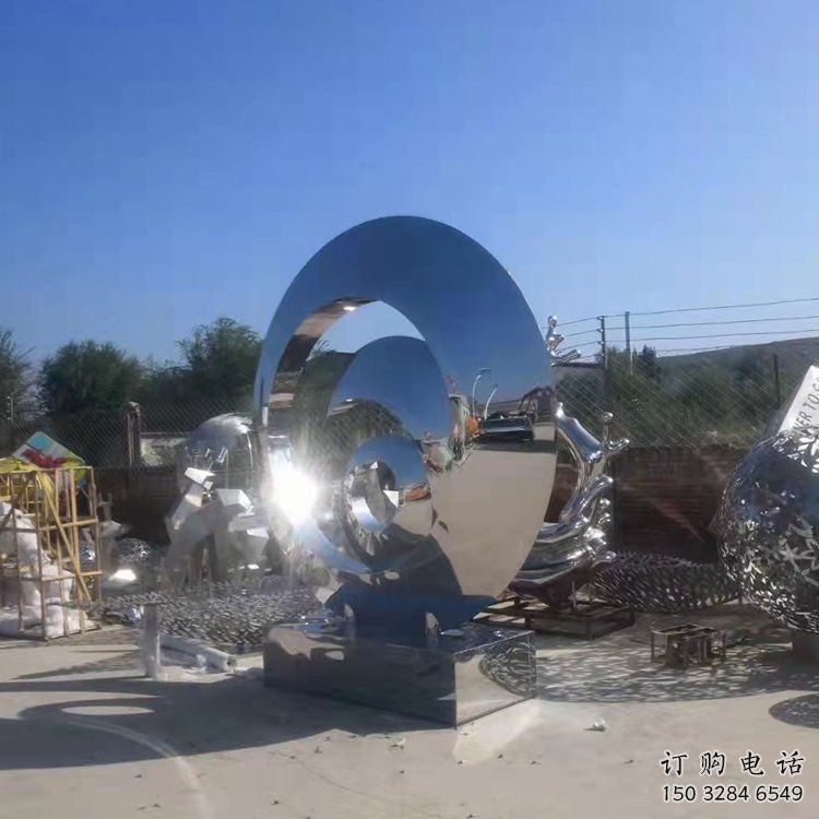 公園圓環雕塑，噴砂發光雕塑，鍛造工藝