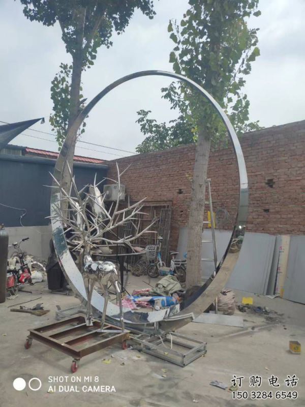 圓環雕塑優選，城市裝飾，展示不銹鋼圓環雕塑定做