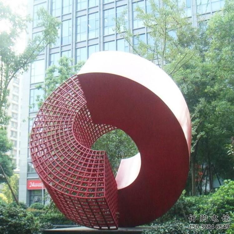 圓環(huán)雕塑選定，景觀雕塑，烤漆圓環(huán)雕塑生產(chǎn)商