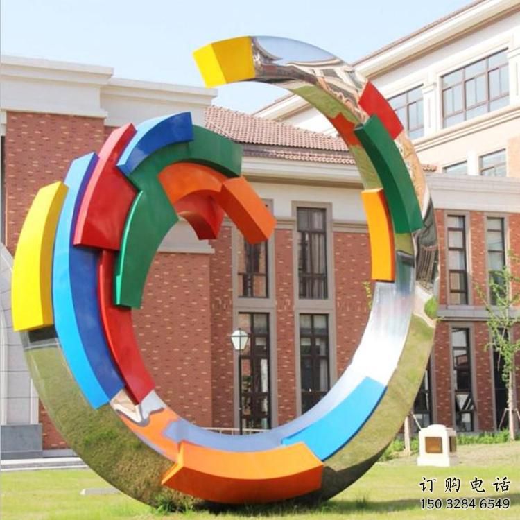 圓環(huán)雕塑專供，景區(qū)雕塑，城市烤漆圓環(huán)雕塑提供