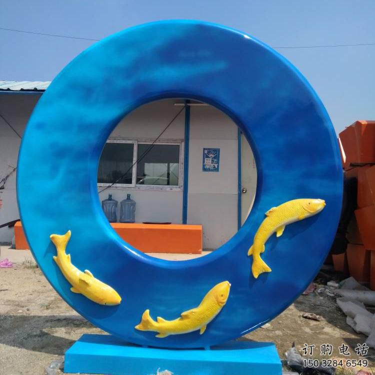 圓環雕塑專供，校園雕塑，小區烤漆圓環雕塑標準