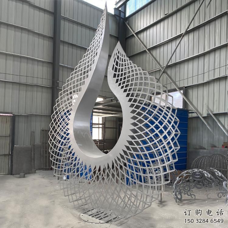 藝術圓環雕塑選定，拉絲工藝，景觀鏤空圓環雕塑預定