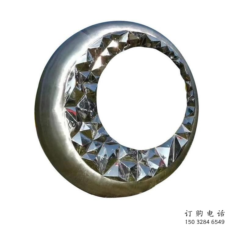 圓圈雕塑批發(fā)，鍛造工藝，不銹鋼圓圈雕塑廠家承接
