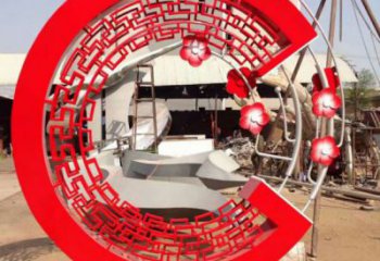 異形花環(huán)雕塑