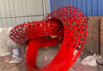 雙環雕塑預定，城區小品，不銹鋼雙環雕塑制造商