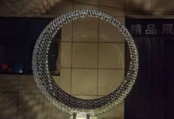 圓環雕塑供應，城區小品，燈光圓環雕塑制造商