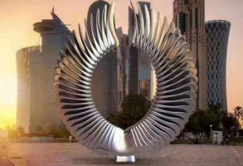 紀念圓環雕塑生產，廣場雕塑，不銹鋼圓環雕塑展品