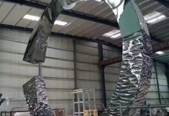 花園圓環雕塑批發，標識雕塑，不銹鋼圓環雕塑優選