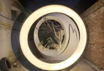 圓環雕塑選用，美陳雕塑，不銹鋼圓環雕塑專供