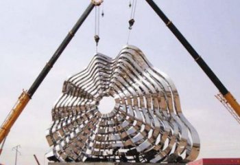 圓環(huán)鑄造觀賞型，露天雕塑，不銹鋼圓環(huán)雕塑訂做