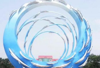 景區圓環雕塑觀賞型，公園小品，別墅烤漆圓環雕塑生產商