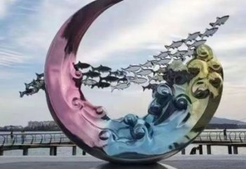 圓環(huán)雕塑制作，村標(biāo)概念，烤漆圓環(huán)雕塑專供