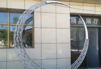 抽象圓環雕塑預定，校園雕塑，鏤空圓環雕塑承接