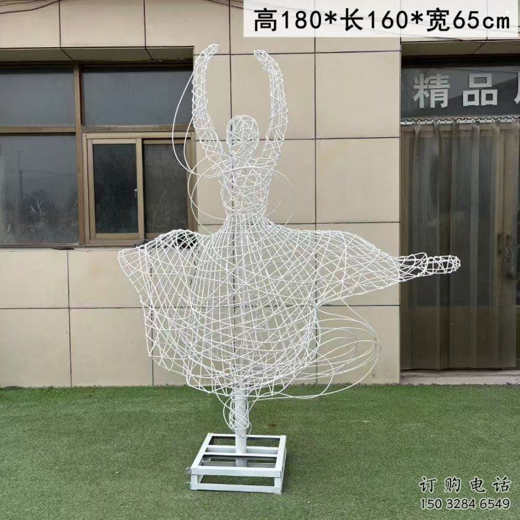 鏤空舞者雕塑優選，陸地擺件，園林鐵藝跳舞雕塑供應