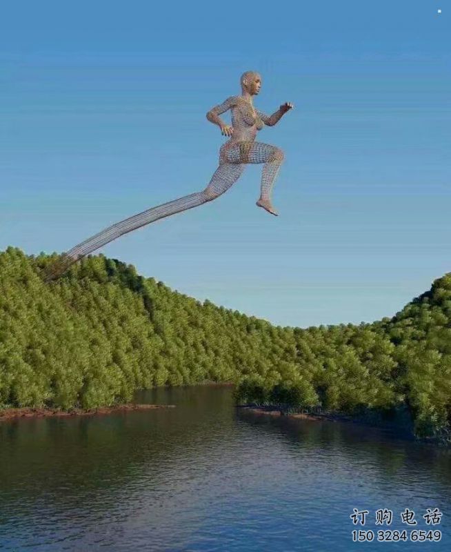 鏤空人物雕塑定價(jià)，街頭雕塑，烤漆鐵藝人物雕塑廠家