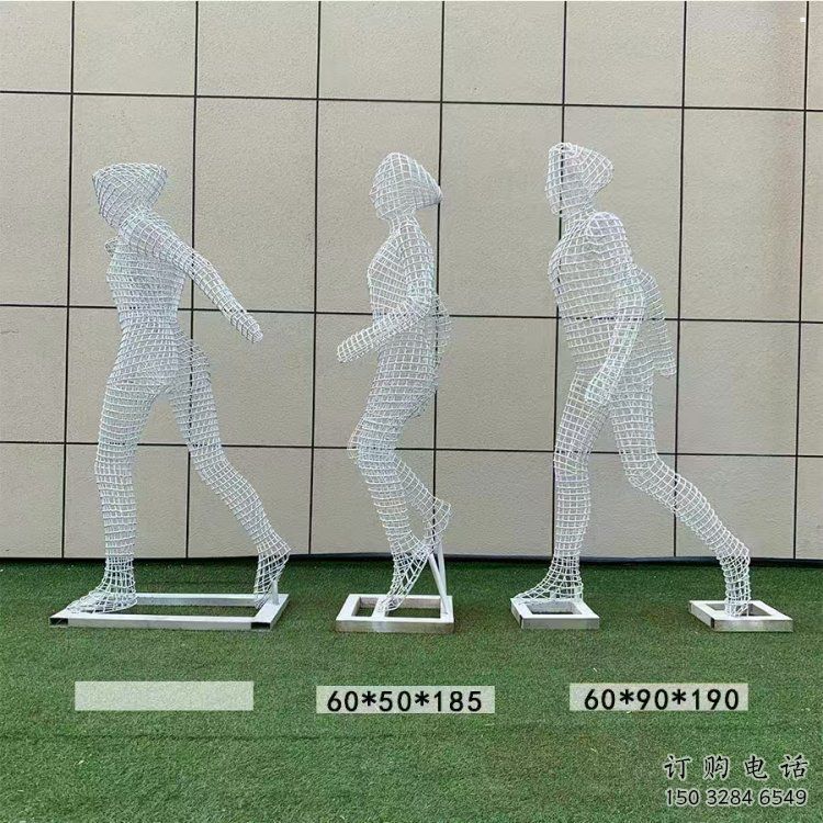 體育人物雕塑供求，景觀雕塑，鏤空鐵藝人物雕塑優(yōu)選