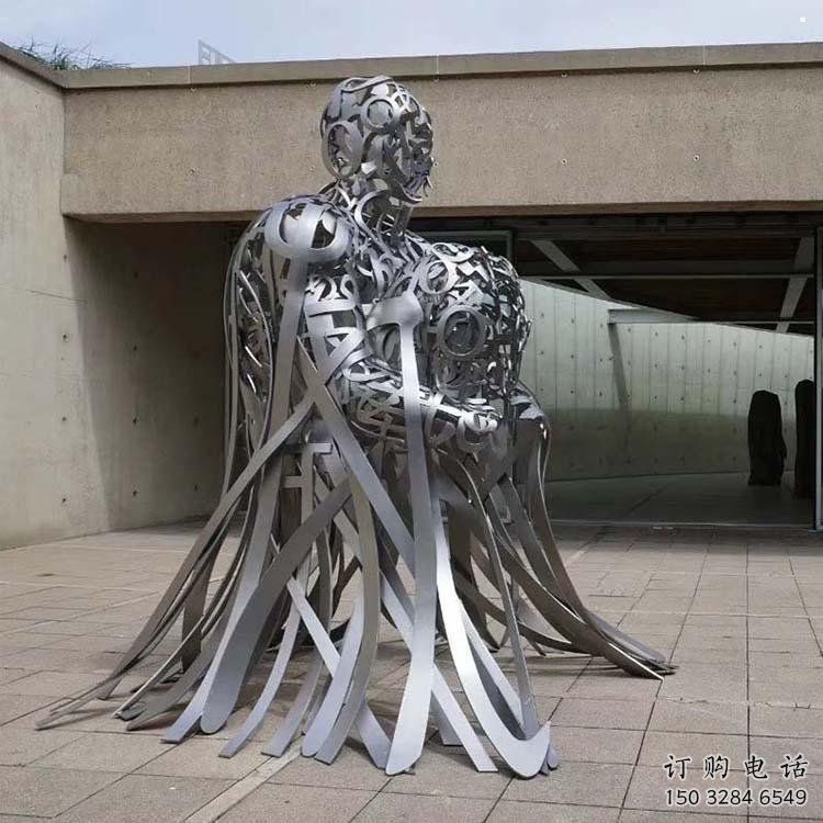 公園字母人物雕塑，噴砂發光雕塑，鑄銅工藝