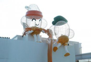 鏤空卡通雕塑指用，景觀雕塑，藝術鐵藝卡通雕塑點擊